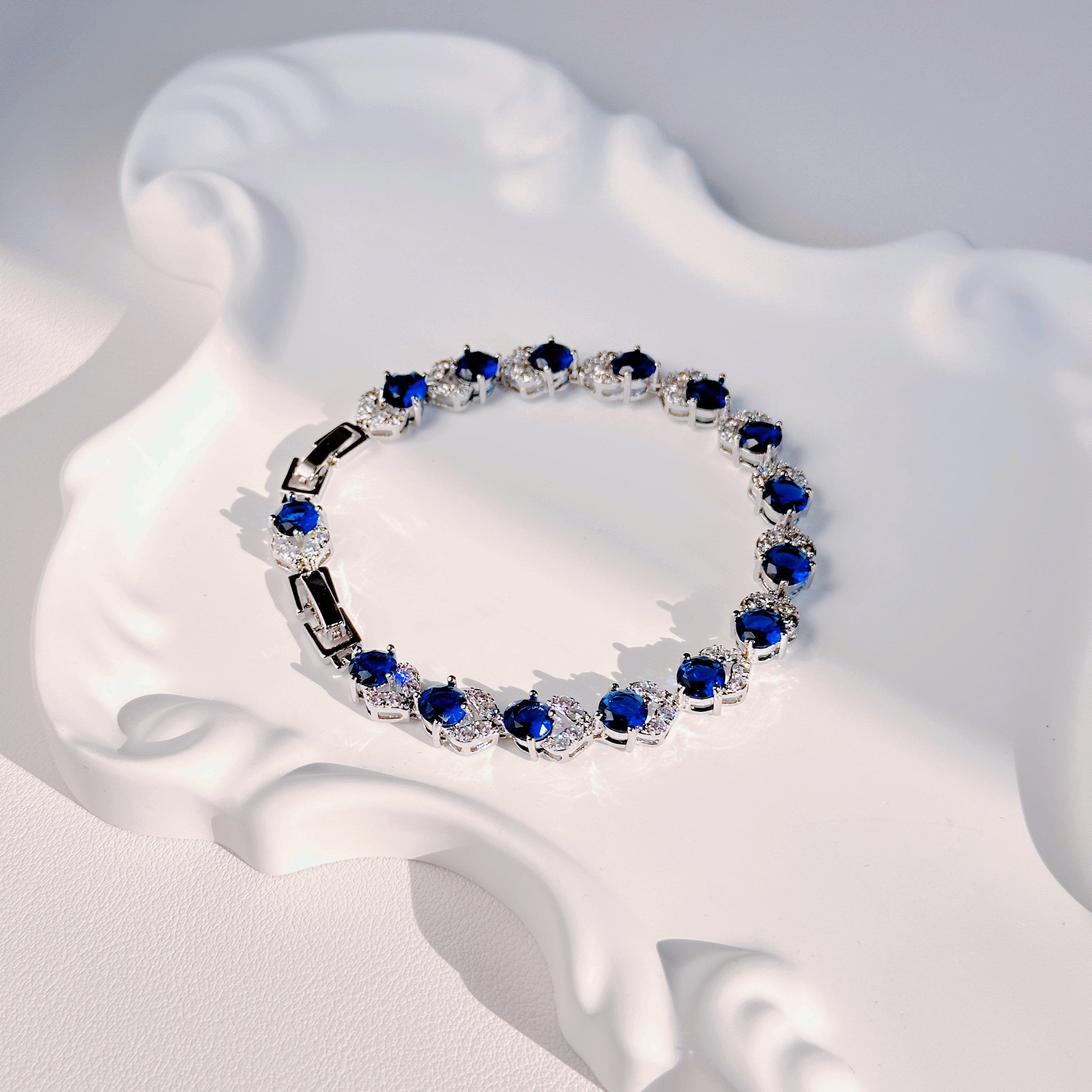 Sapphire Blue Heart Bracelet - Deep Blue Heart Charm Bracelet | Love & Loyalty Jewelry for Women