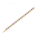 Flower Pavé Bracelet – Multicolor, Purple or Red