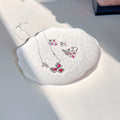 Trinity Clover Jewelry Set – Necklace, Ring & Earrings with Sparkling Zirconia | 3-Leaf Flower Design