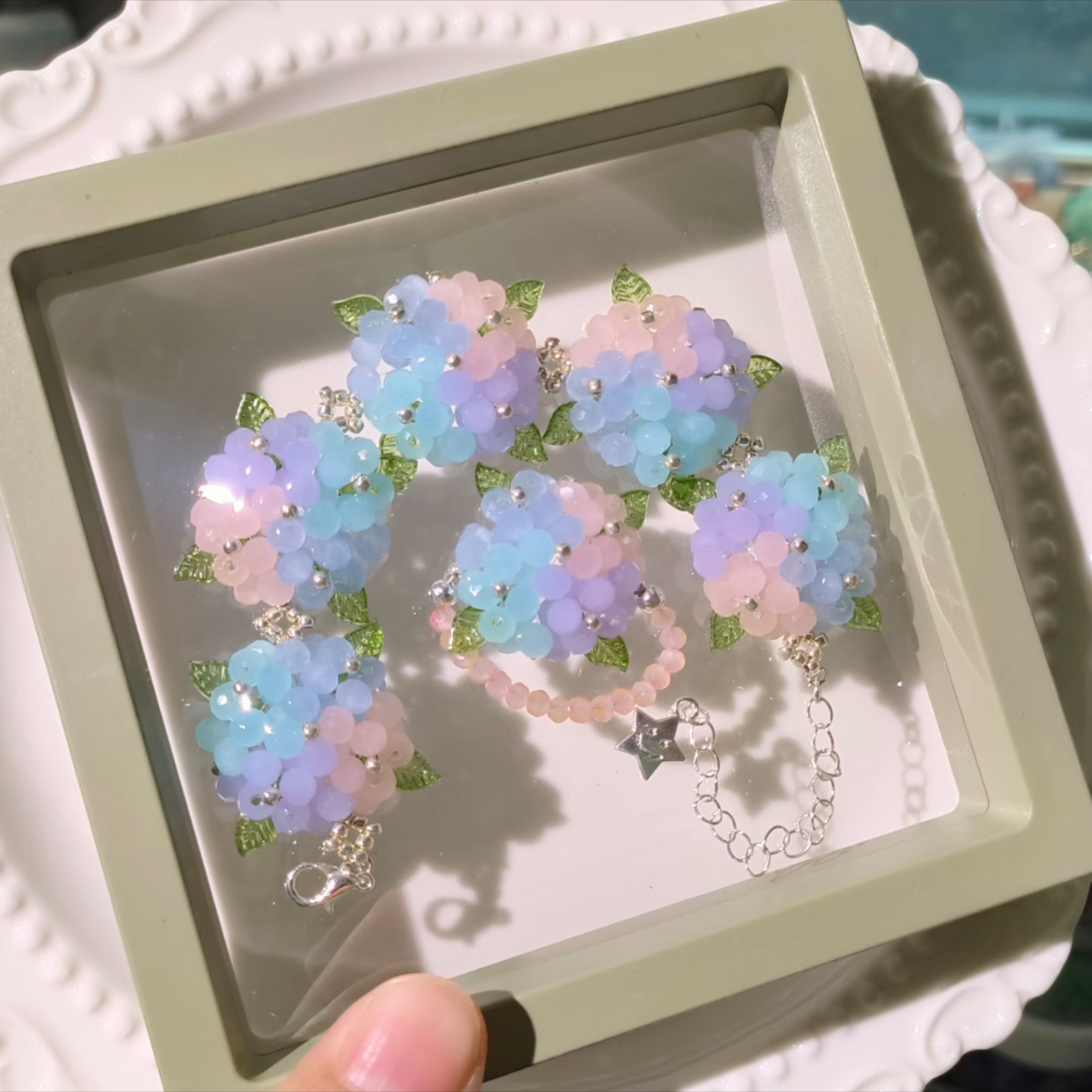 Endless Summer Hydrangea Bracelet – DIY Kit or Finished | 24 Floral Colors