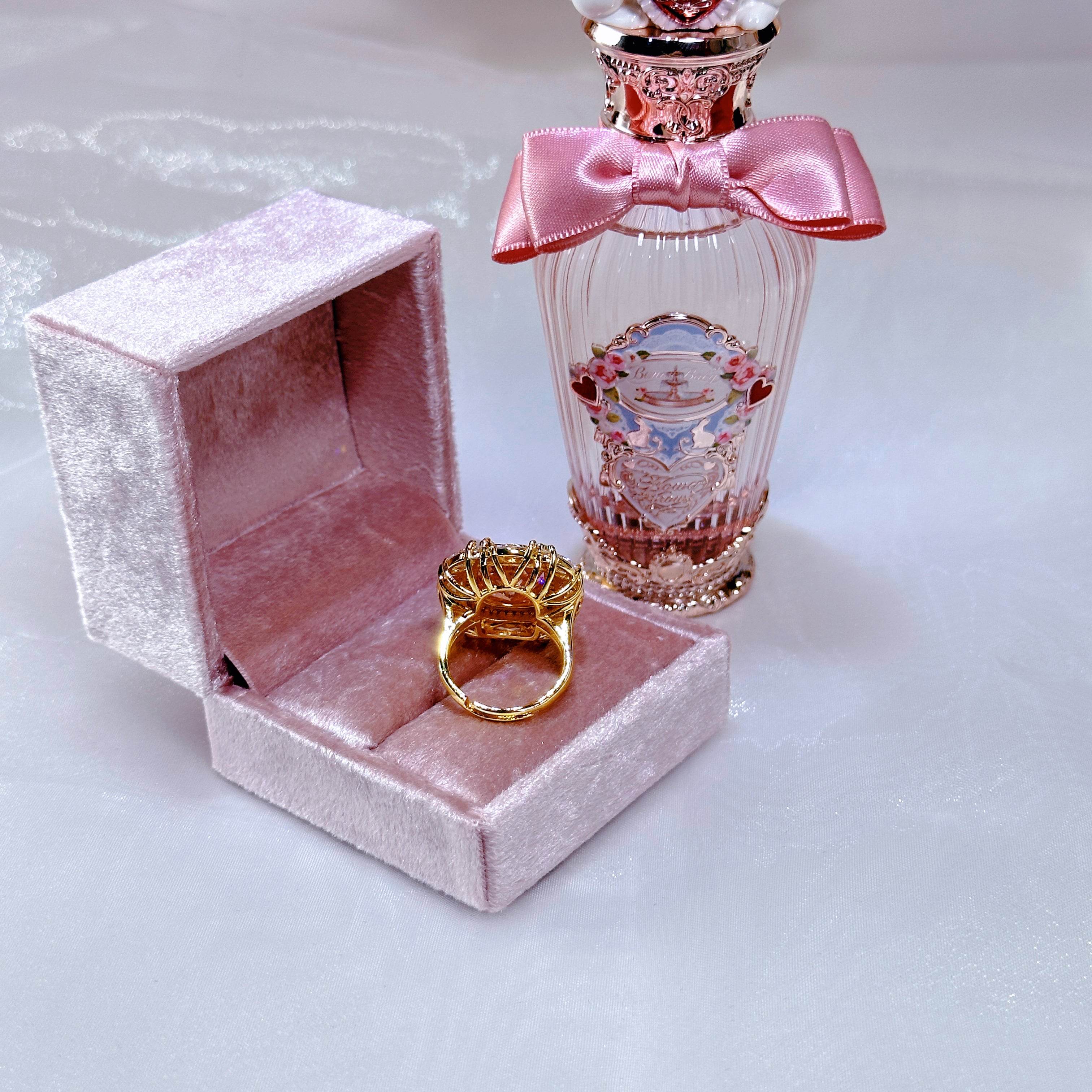 Victorian-Inspired Floral Lace Ring - Adjustable Open Band with CZ & Gem-Cut Detail