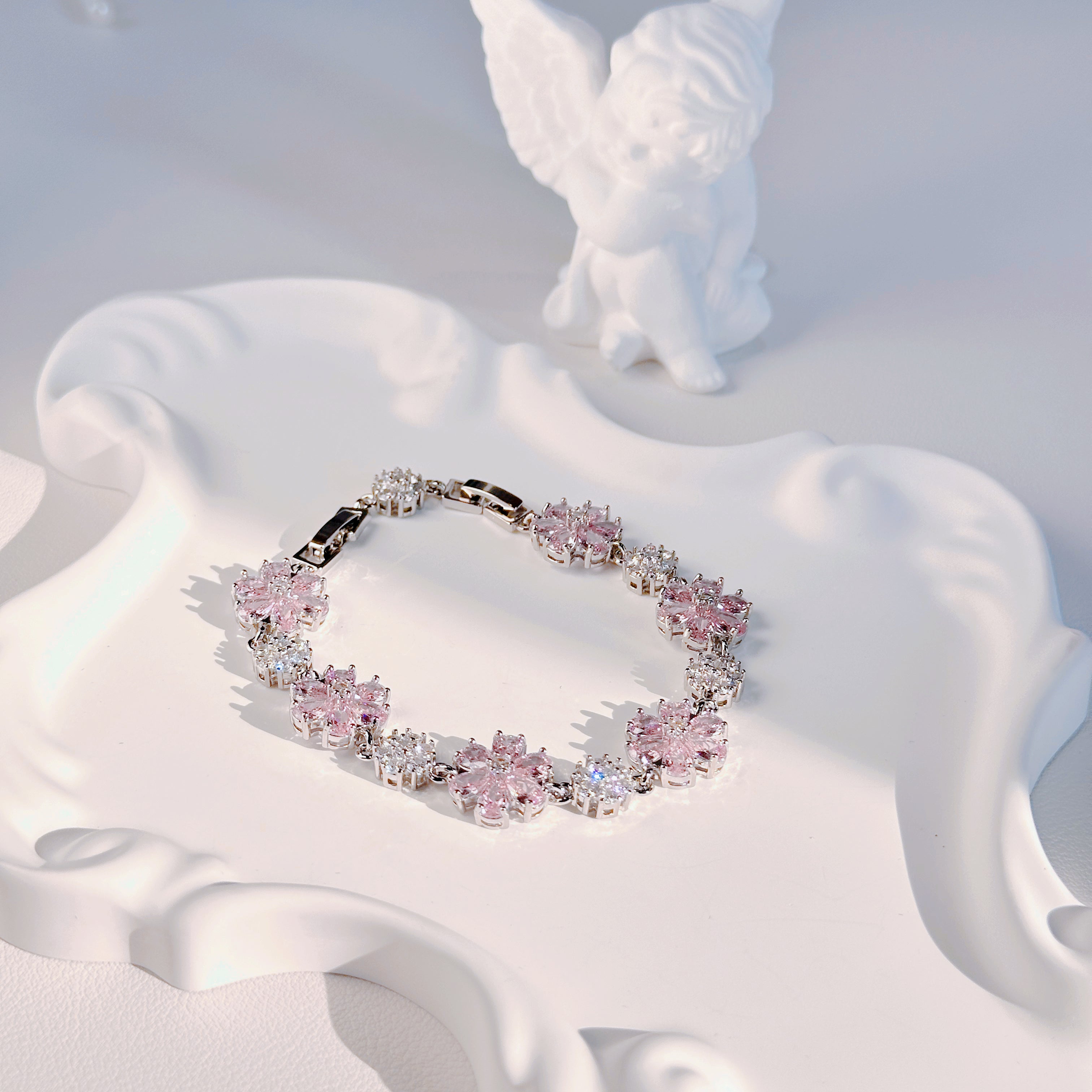 pring Garden Bracelet - Colorful Floral Charm Bracelet with Gemstones | Light Luxury Jewelry for Women