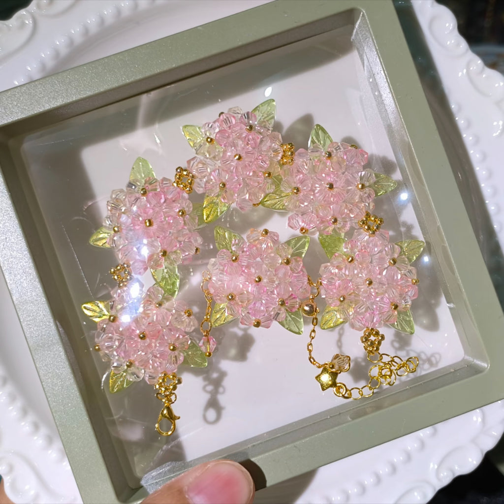 Endless Summer Hydrangea Bracelet – DIY Kit or Finished | 24 Floral Colors