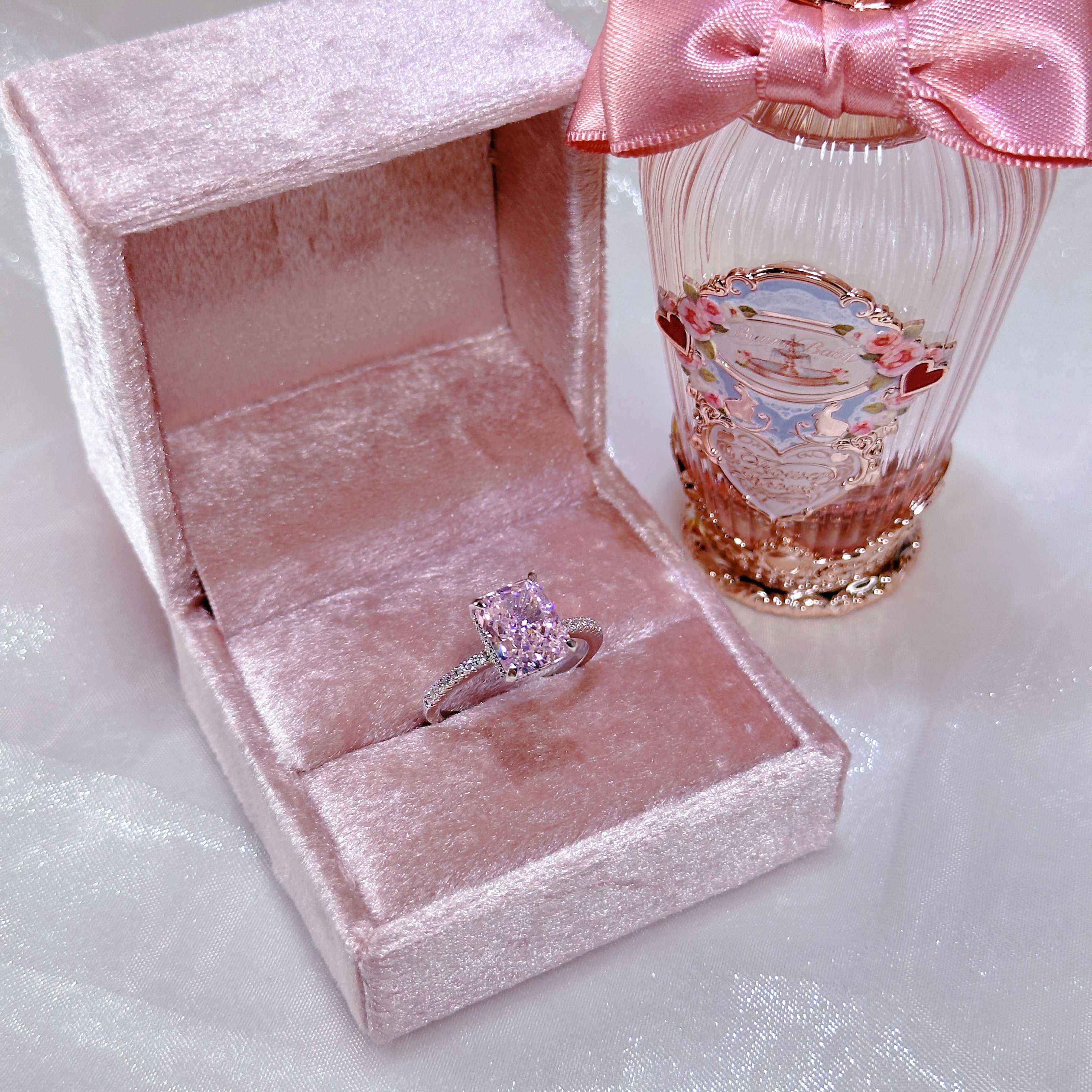 Princess Cut Square Statement Ring - Geometric Minimalist Ring for Women