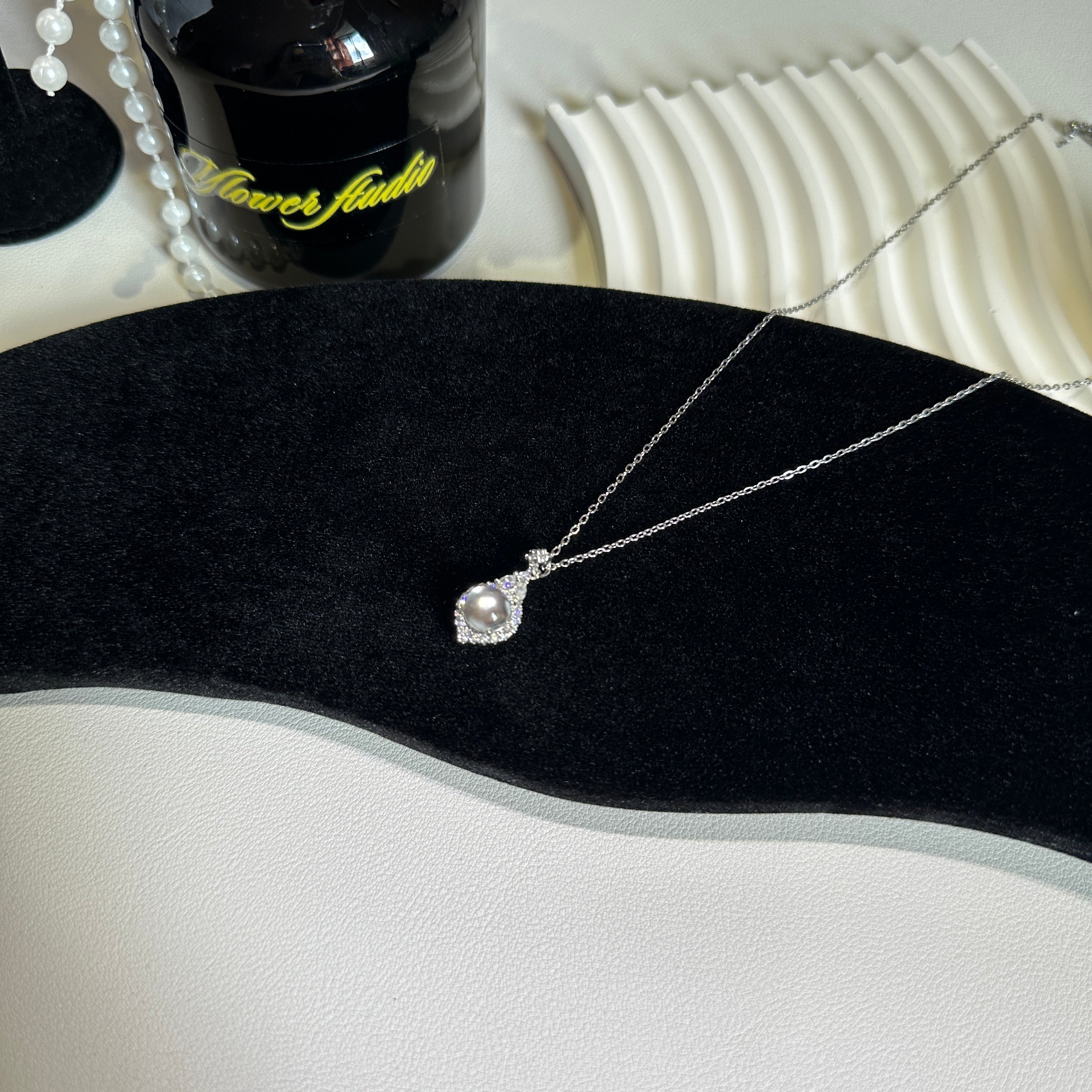 3-Piece Albite Jade Suite - Open Ring, Stud Earrings & Pendant Necklace | Complete Luxury Set - Pale Luna Jewelry