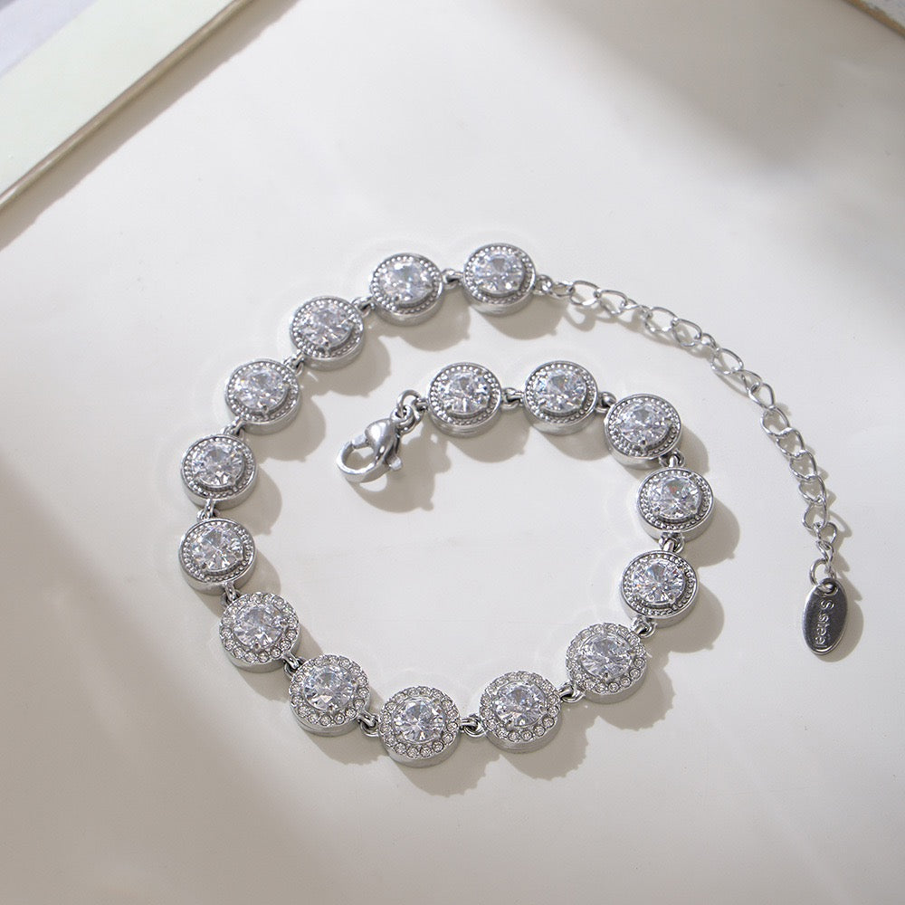 The Linear Light Set - Diamond-Cut Necklace & Bracelet in Gold or Steel