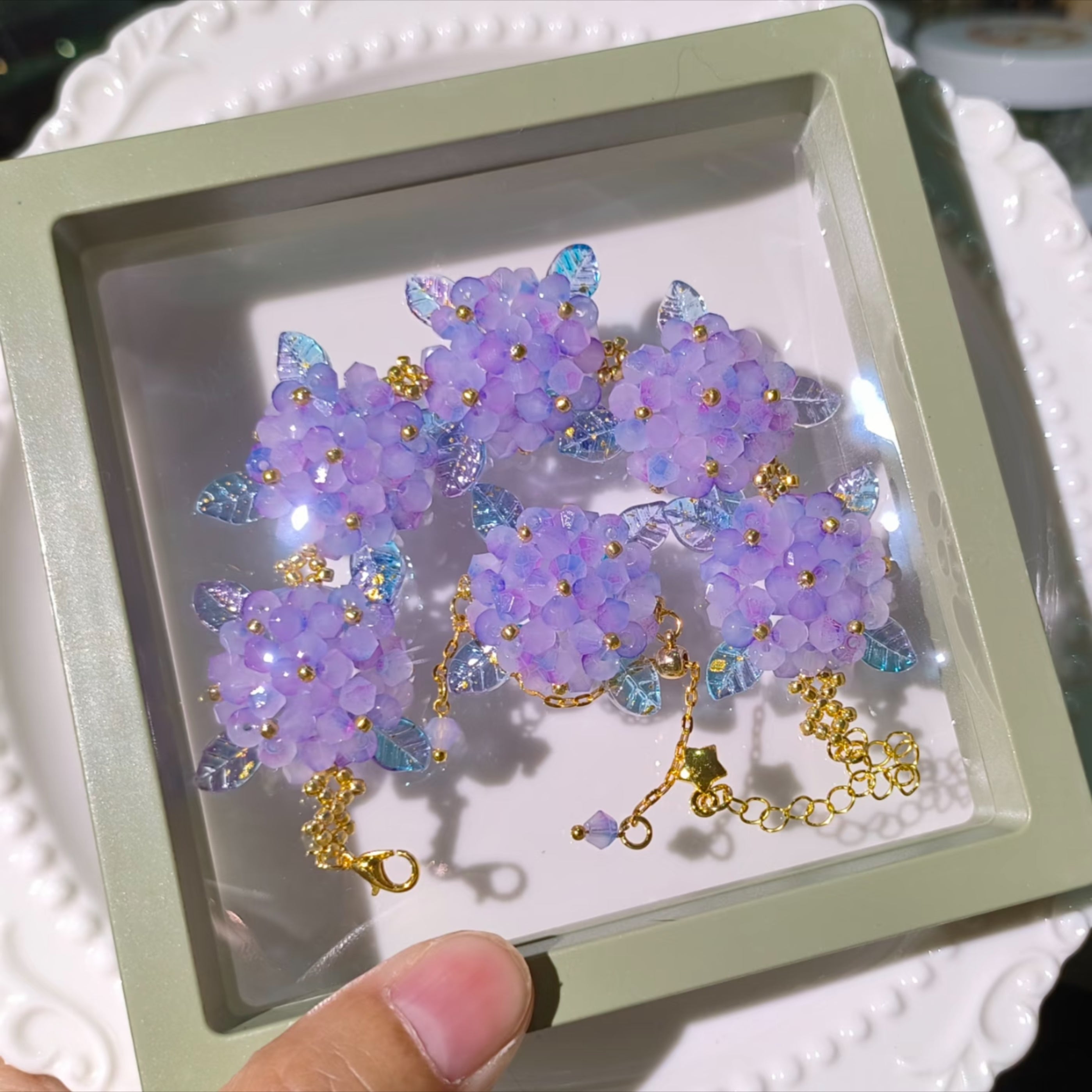 Endless Summer Hydrangea Bracelet – DIY Kit or Finished | 24 Floral Colors