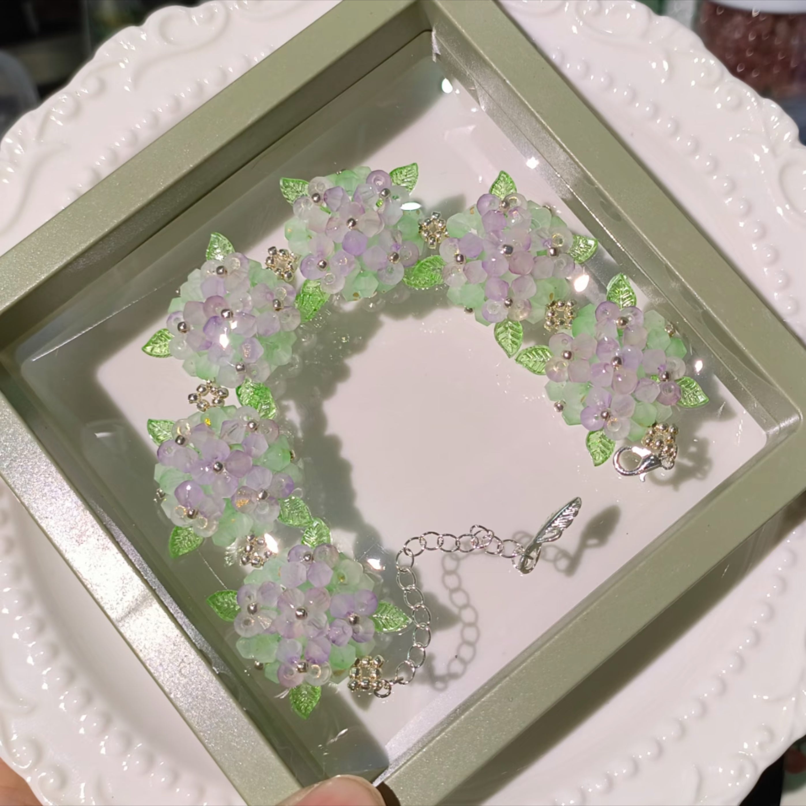 Endless Summer Hydrangea Bracelet – DIY Kit or Finished | 24 Floral Colors