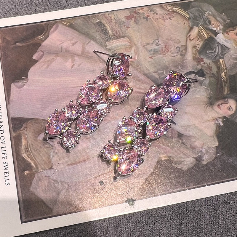 Sculptural Floral Jewelry Suite - Statement Necklace, Bracelet & Earrings in Blush or Confetti