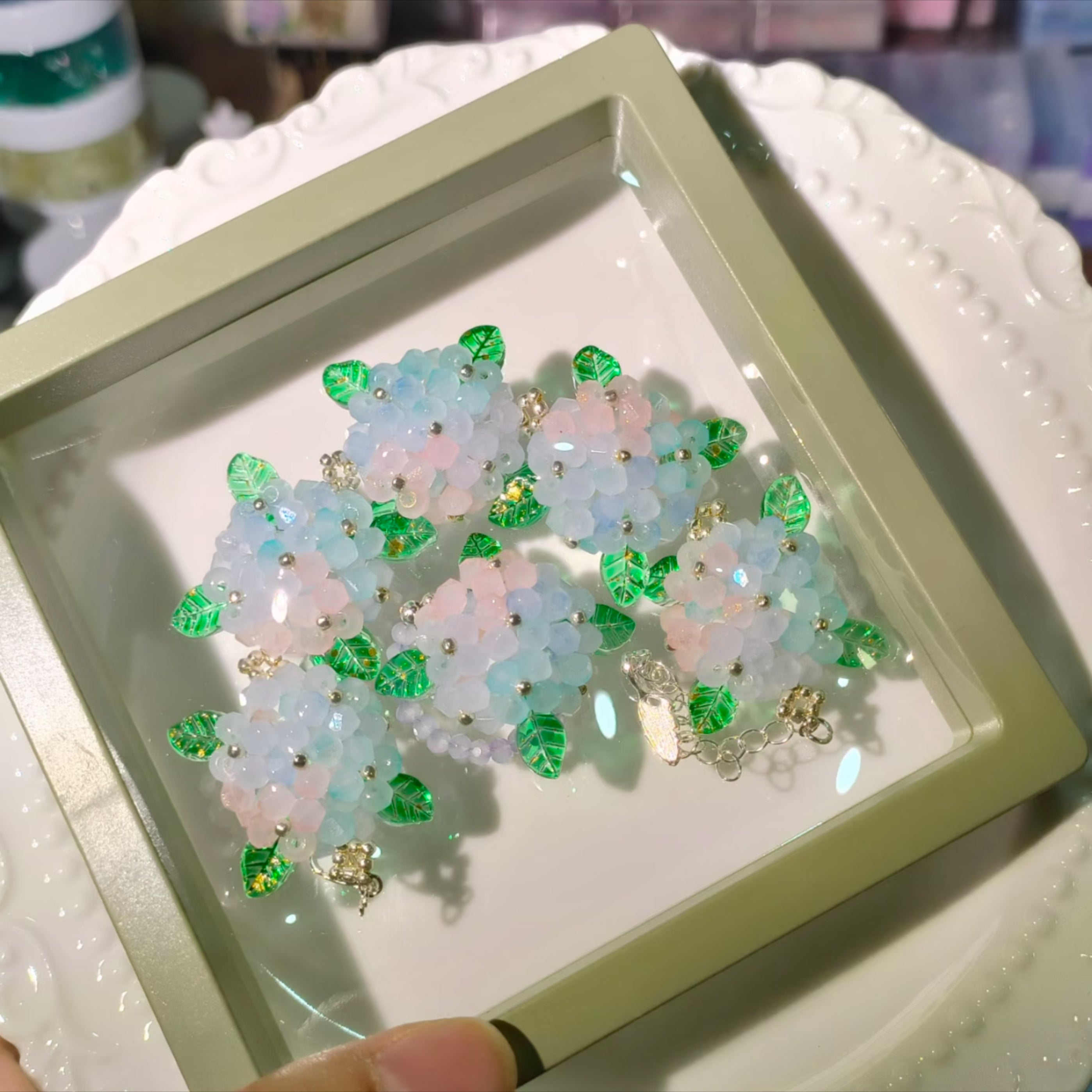 Endless Summer Hydrangea Bracelet – DIY Kit or Finished | 24 Floral Colors