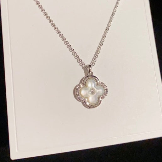 Four-Leaf Bloom Jewelry Set – Adjustable Bracelet, Open Ring, Pendant & Earrings | Gold/Silver