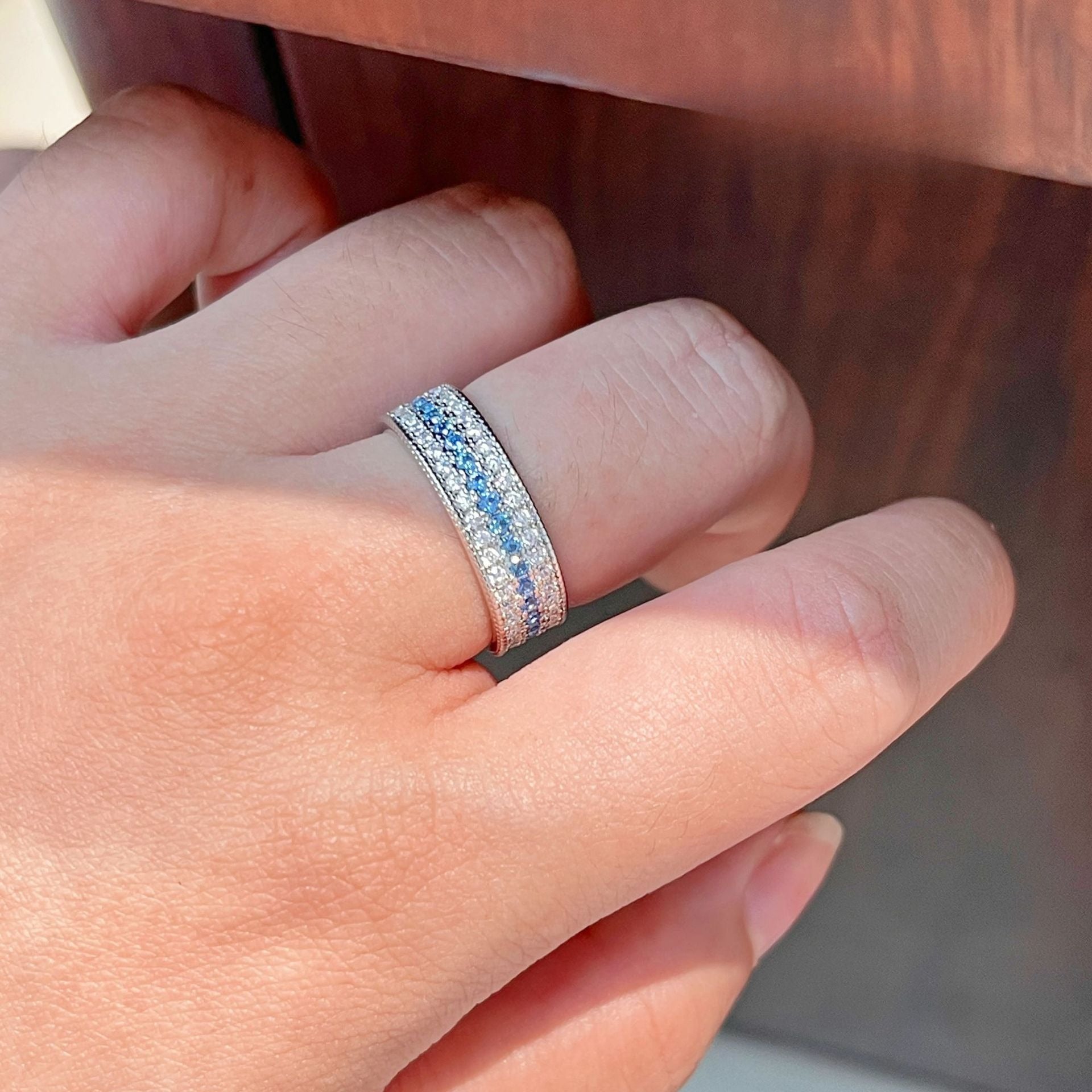 Deep Sea Diamond Set – Full Pavé Ring, Necklace & Bangle