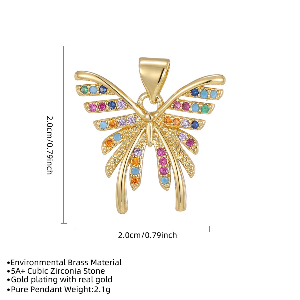 Everyday Butterfly Necklace - Petite 2cm Butterfly Pendant | Dual Color & Design Collection for Women
