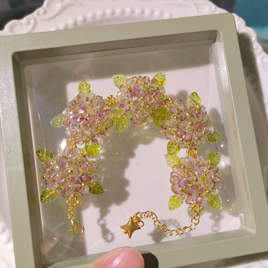 Endless Summer Hydrangea Bracelet – DIY Kit or Finished | 24 Floral Colors