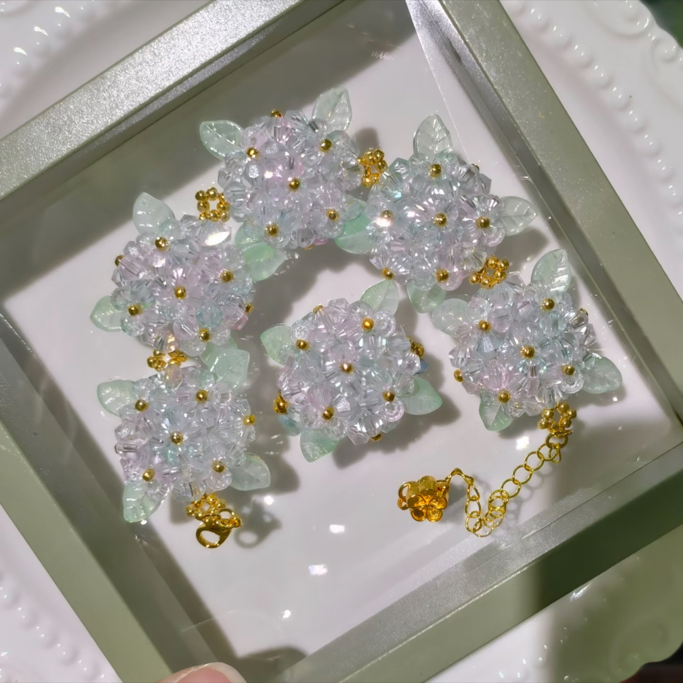 Endless Summer Hydrangea Bracelet – DIY Kit or Finished | 24 Floral Colors