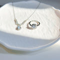 Royal Princess Duo – s925 Sterling Silver Zirconia Necklace & Ring Set | Minimalist Elegant Jewelry