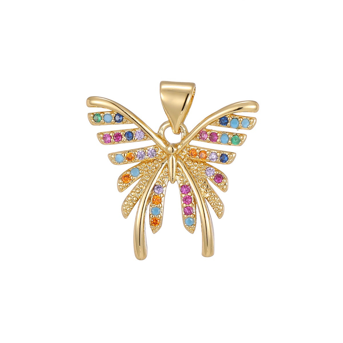 Everyday Butterfly Necklace - Petite 2cm Butterfly Pendant | Dual Color & Design Collection for Women