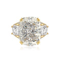 Ice Rectangle Ring – Fat Rectangle Cut High Carbon Diamond Cocktail Ring | 6 Colors Adjustable