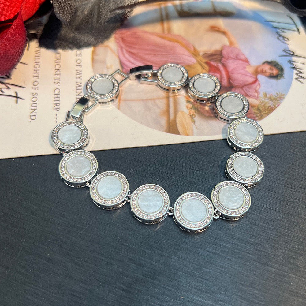 Modern Celestial Jewelry Set - Sphere & Orbit Necklace, Bracelet, Earrings