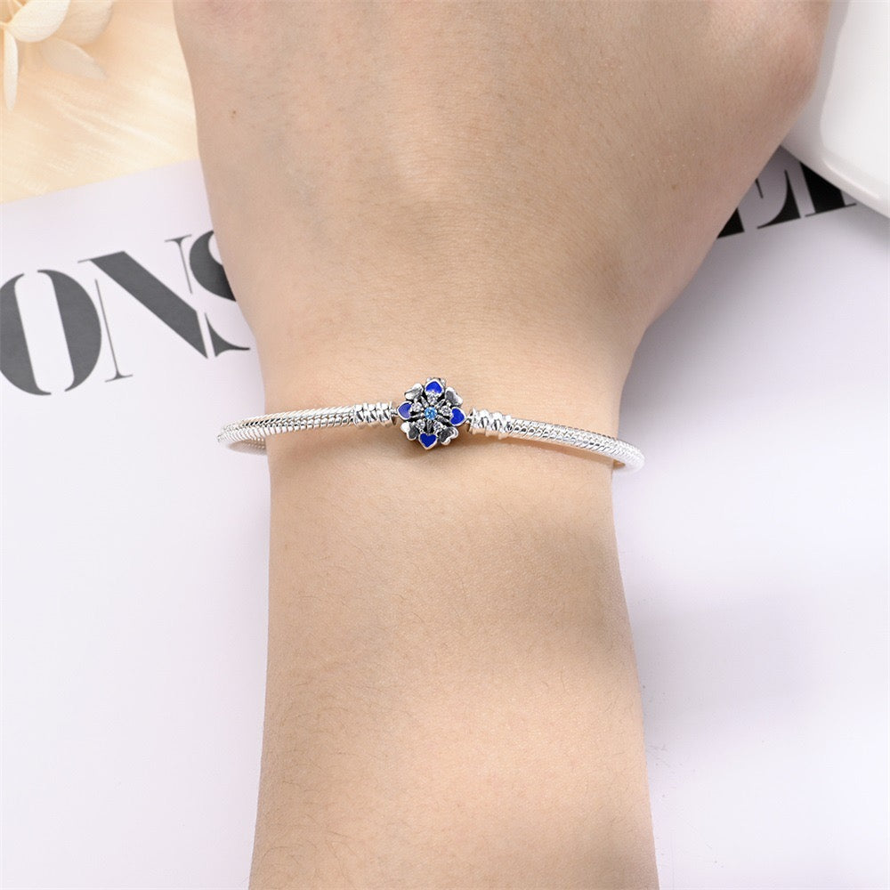 Minimalist Adjustable Chain Bracelet for Charms - Sterling Silver Plated