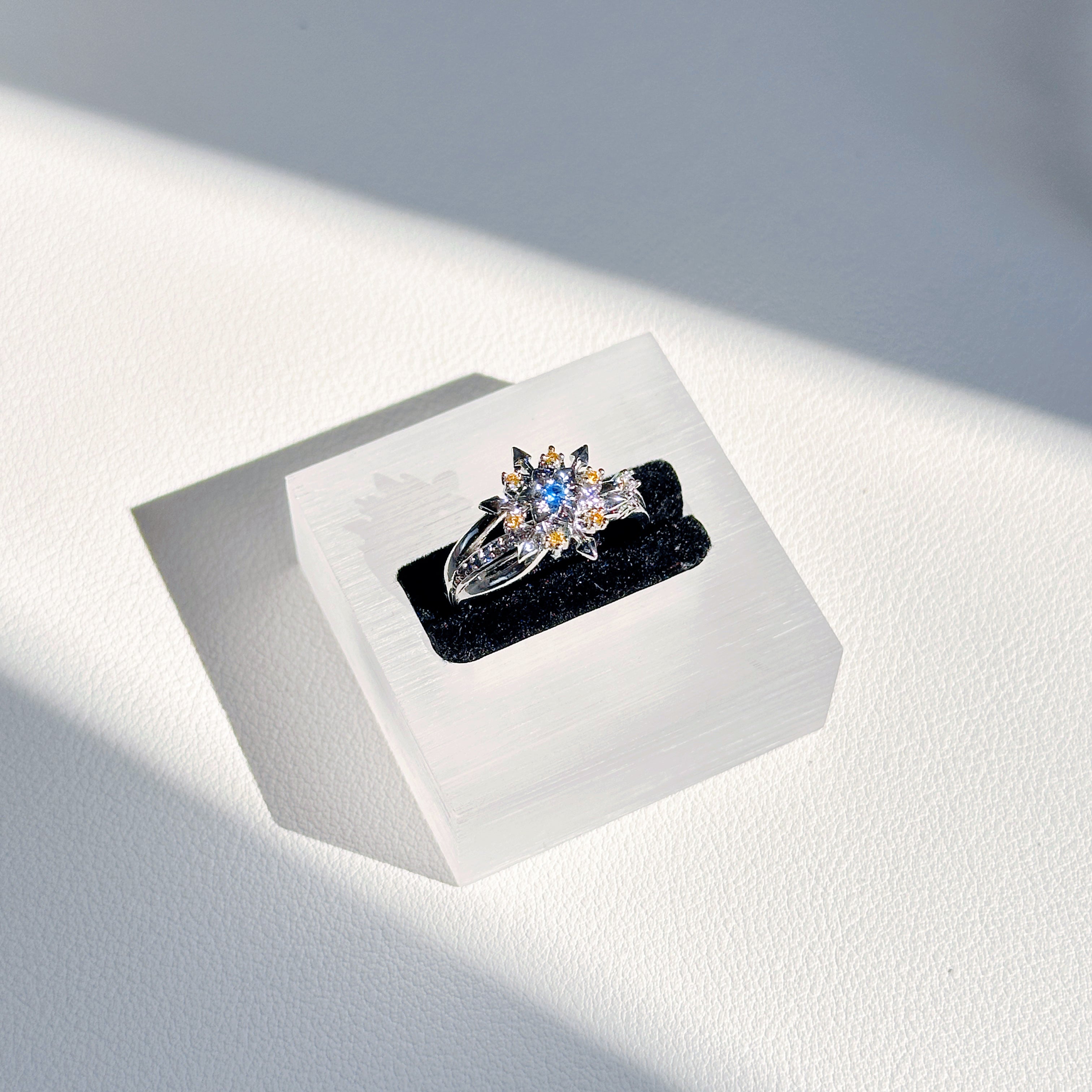 Love and Deep Space Snowflake Ring – Open Band Ring Inspired by Li She