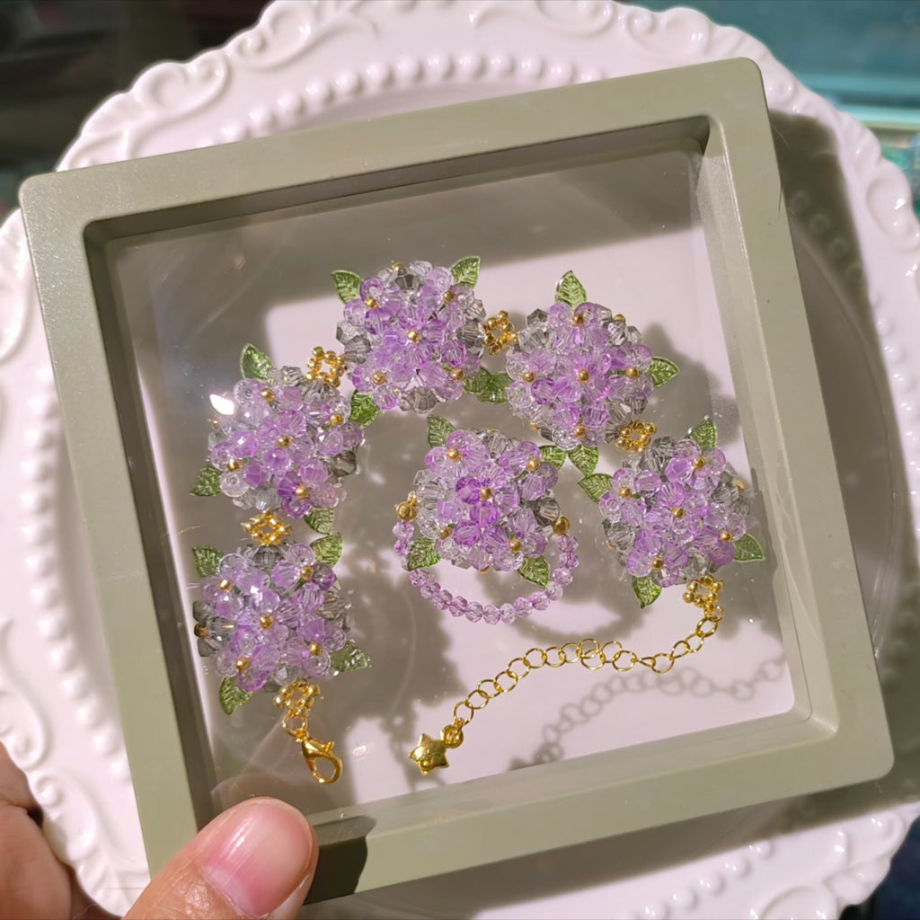 Endless Summer Hydrangea Bracelet – DIY Kit or Finished | 24 Floral Colors