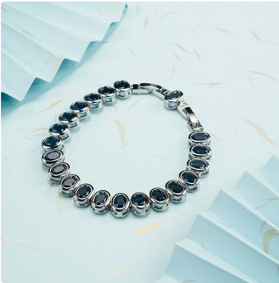 Rainbow Crystal Bracelet – Multi-Color Zirconia Stackable Jewelry
