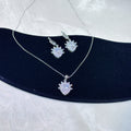 Pure Radiance Set – Minimalist Silver Necklace & Earrings