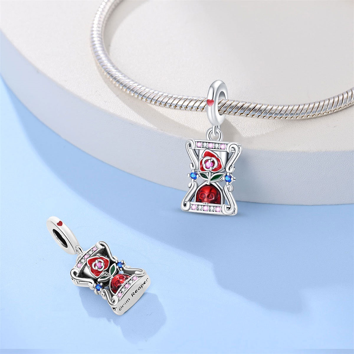 Mystic Tarot Sun & Moon Charm Bracelet – Sterling Silver Plated – Zodiac Energy Jewelry