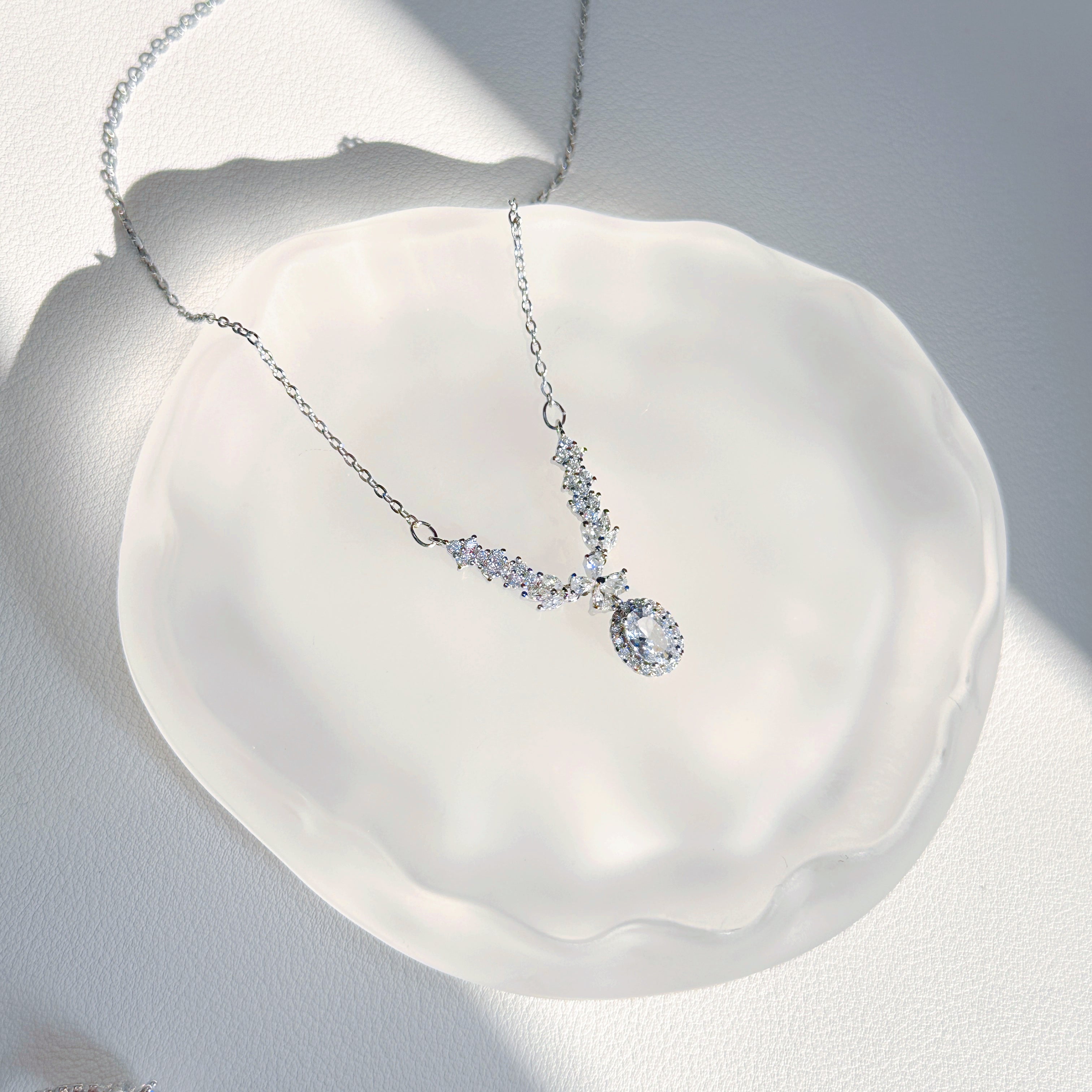 Royal Princess Duo – s925 Sterling Silver Zirconia Necklace & Ring Set | Minimalist Elegant Jewelry