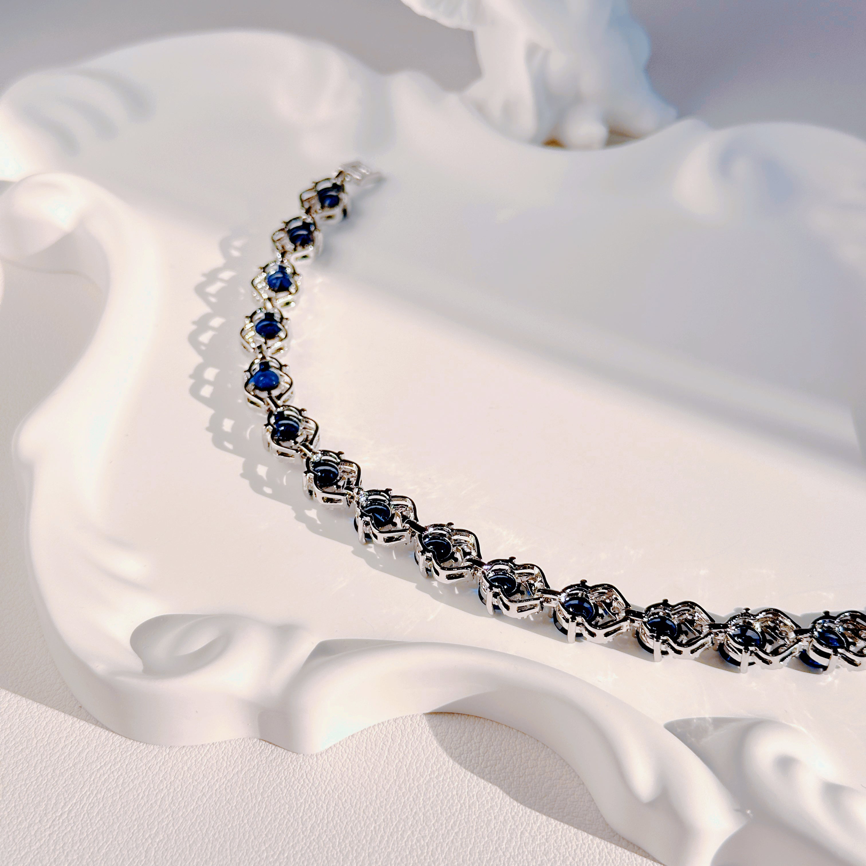 Sapphire Blue Heart Bracelet - Deep Blue Heart Charm Bracelet | Love & Loyalty Jewelry for Women