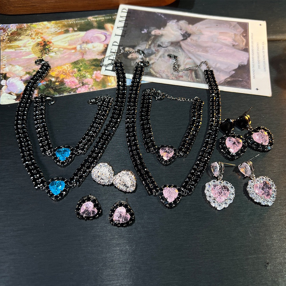 Pale Luna Frozen Heart Collection: Icy Crystal & Sweetheart Jewelry Set