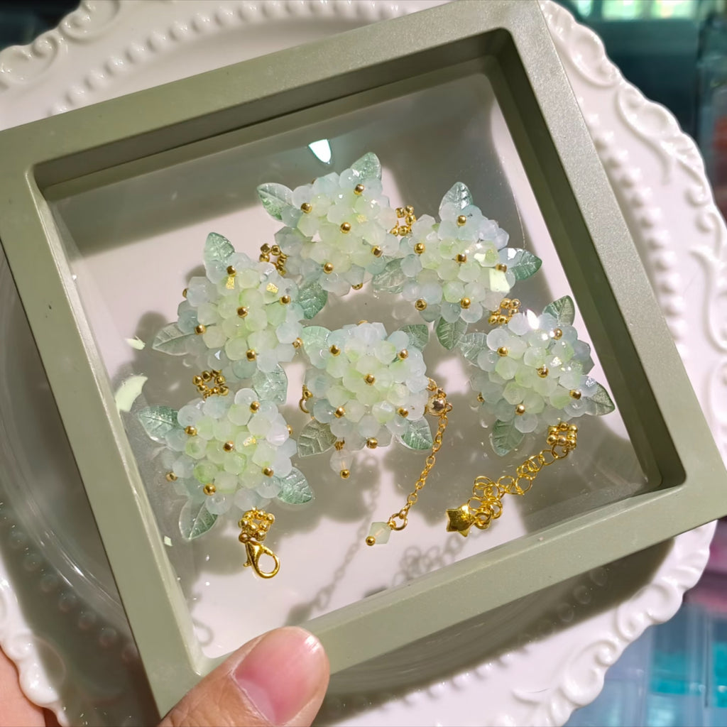 Endless Summer Hydrangea Bracelet – DIY Kit or Finished | 24 Floral Colors