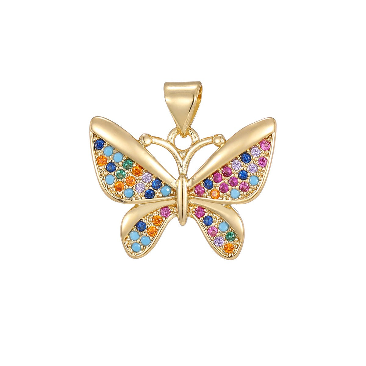 Everyday Butterfly Necklace - Petite 2cm Butterfly Pendant | Dual Color & Design Collection for Women