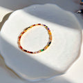 7-Color Enamel Link Bracelet – Vintage Gold Chain Bracelet for Women