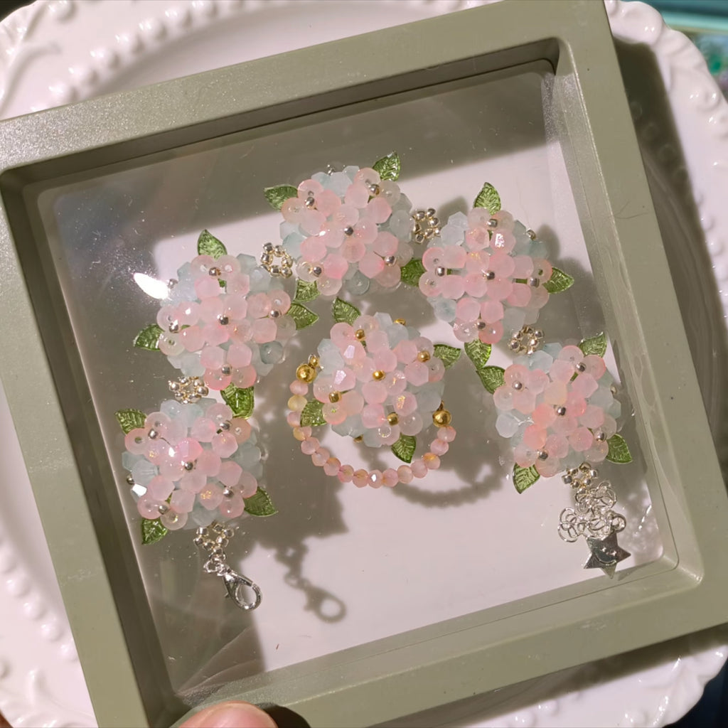 Endless Summer Hydrangea Bracelet – DIY Kit or Finished | 24 Floral Colors