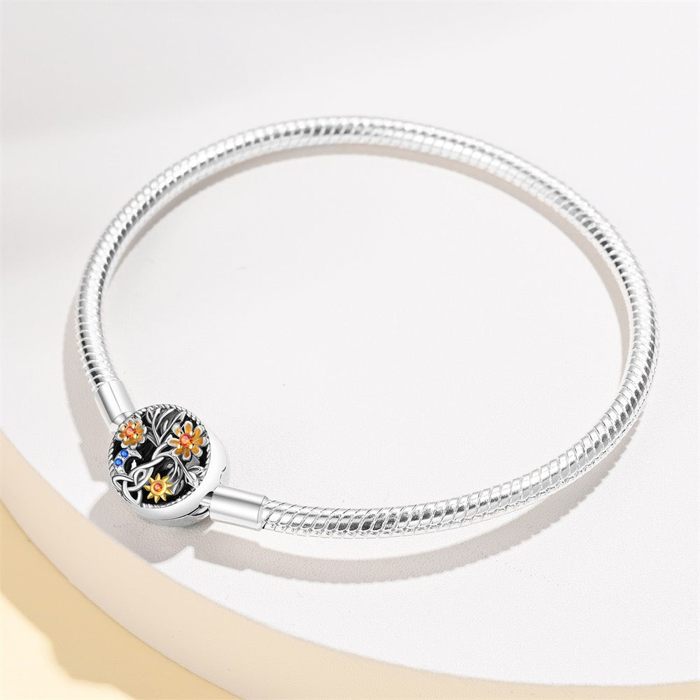 Minimalist Adjustable Chain Bracelet for Charms - Sterling Silver Plated