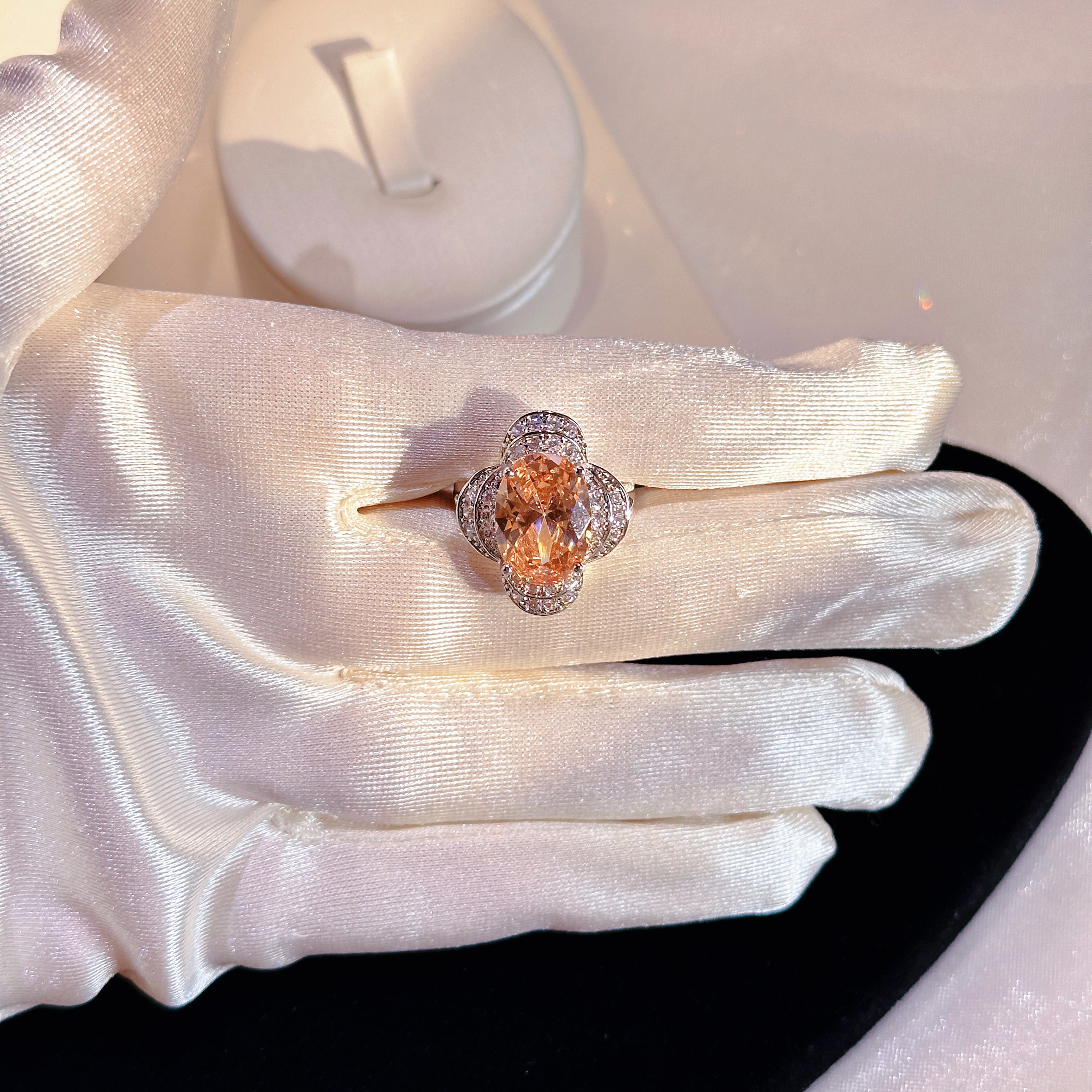 Pale Luna Lumina Trio: Everlasting Zircon Necklace, Ring & Earring Set