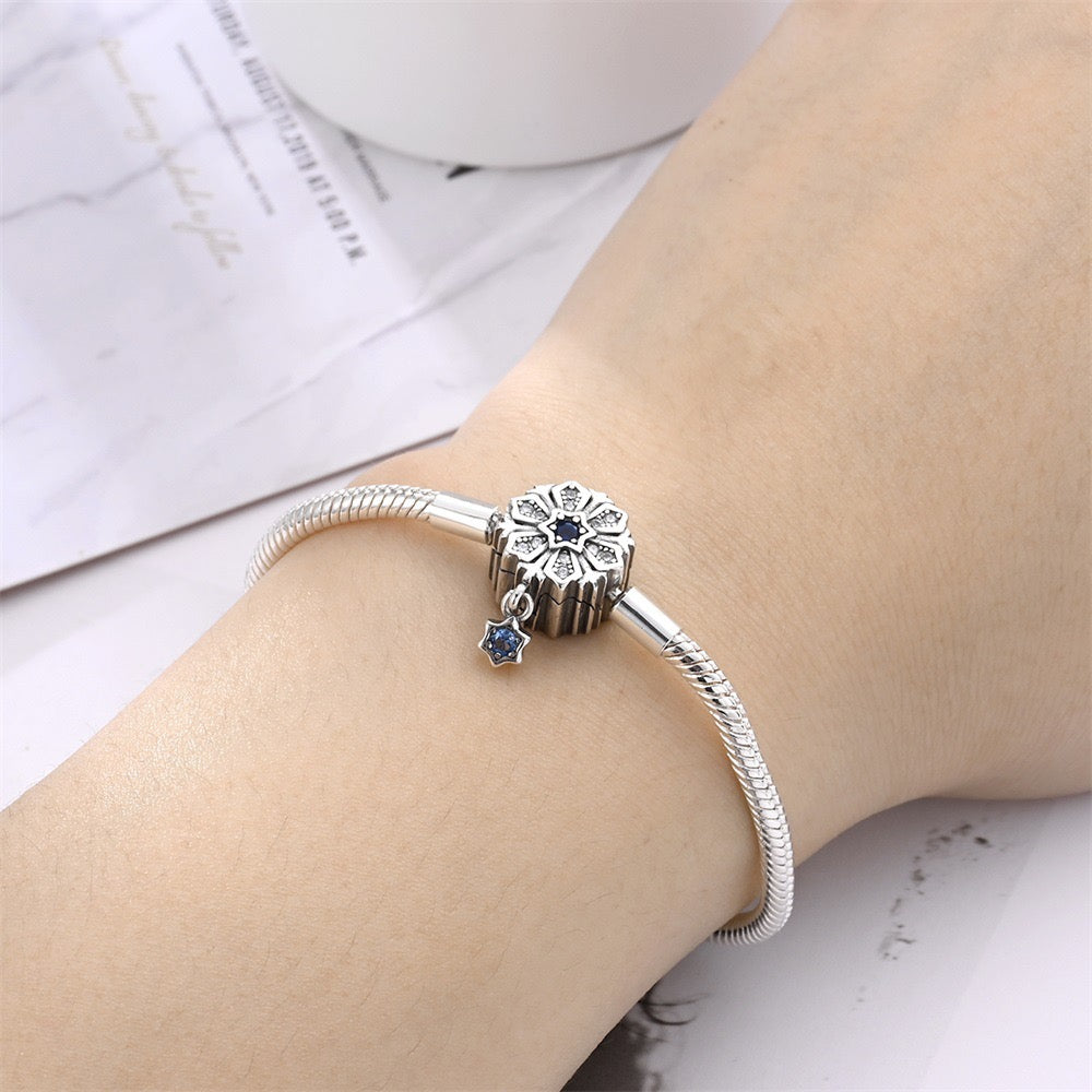 Minimalist Adjustable Chain Bracelet for Charms - Sterling Silver Plated