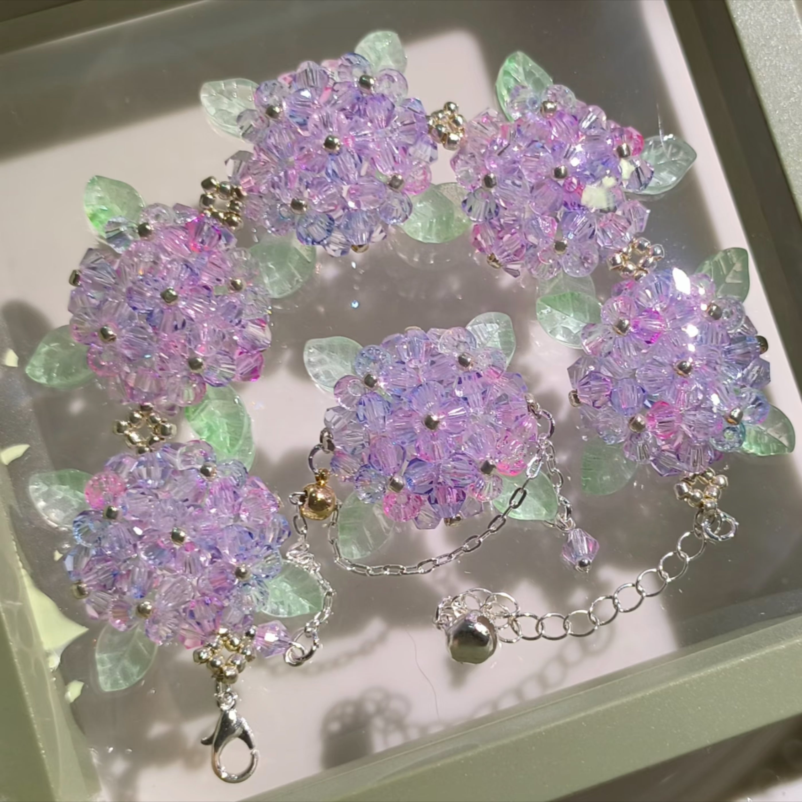 Endless Summer Hydrangea Bracelet – DIY Kit or Finished | 24 Floral Colors