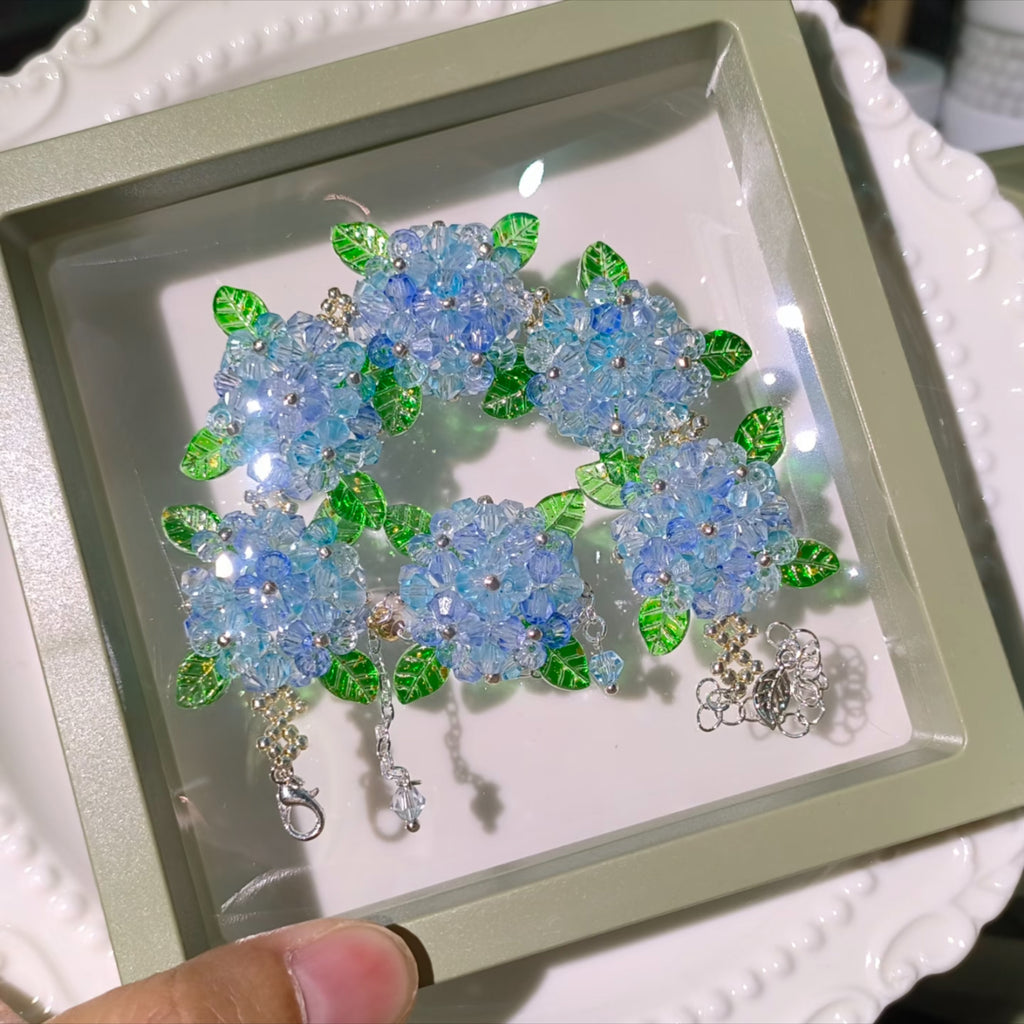 Endless Summer Hydrangea Bracelet – DIY Kit or Finished | 24 Floral Colors