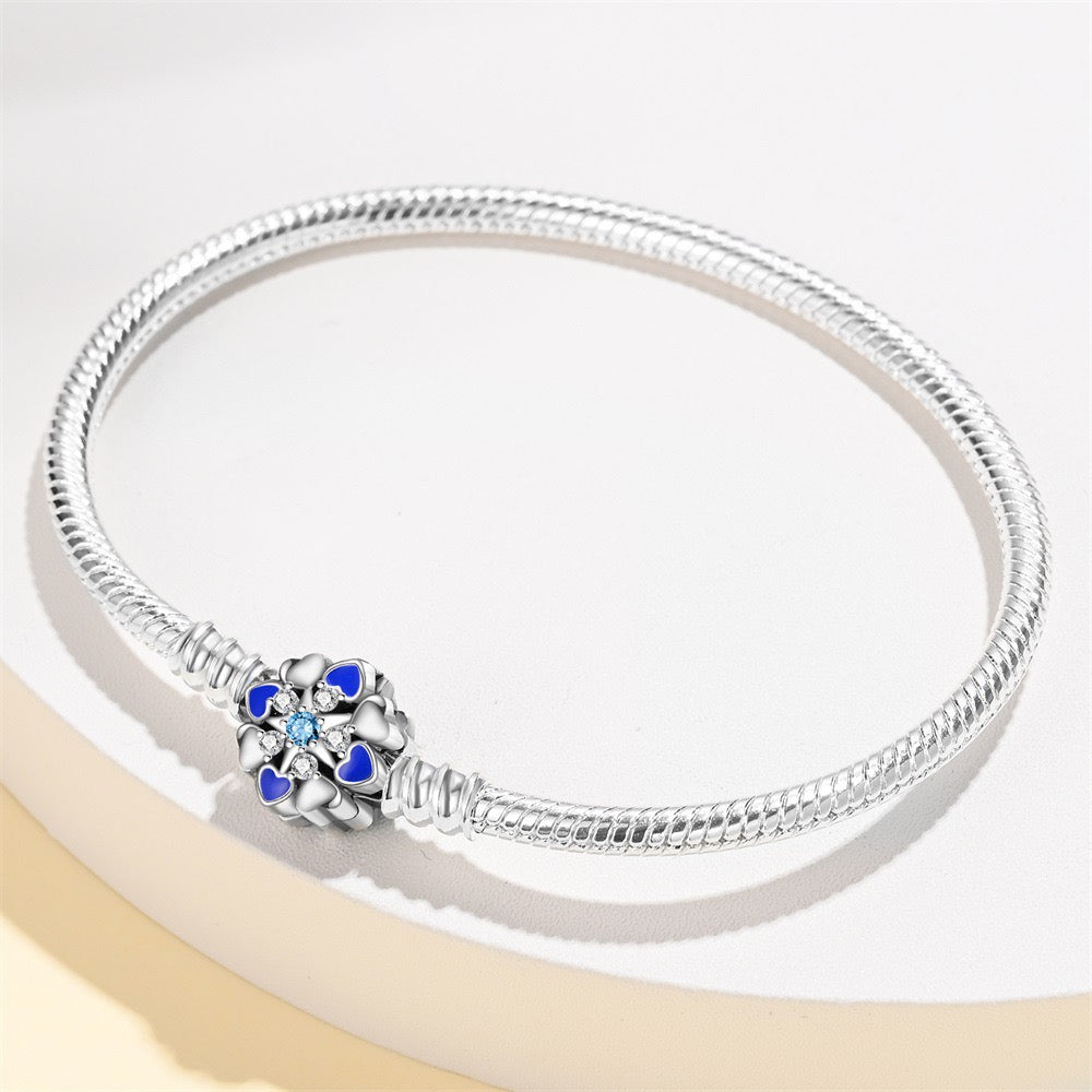 Minimalist Adjustable Chain Bracelet for Charms - Sterling Silver Plated