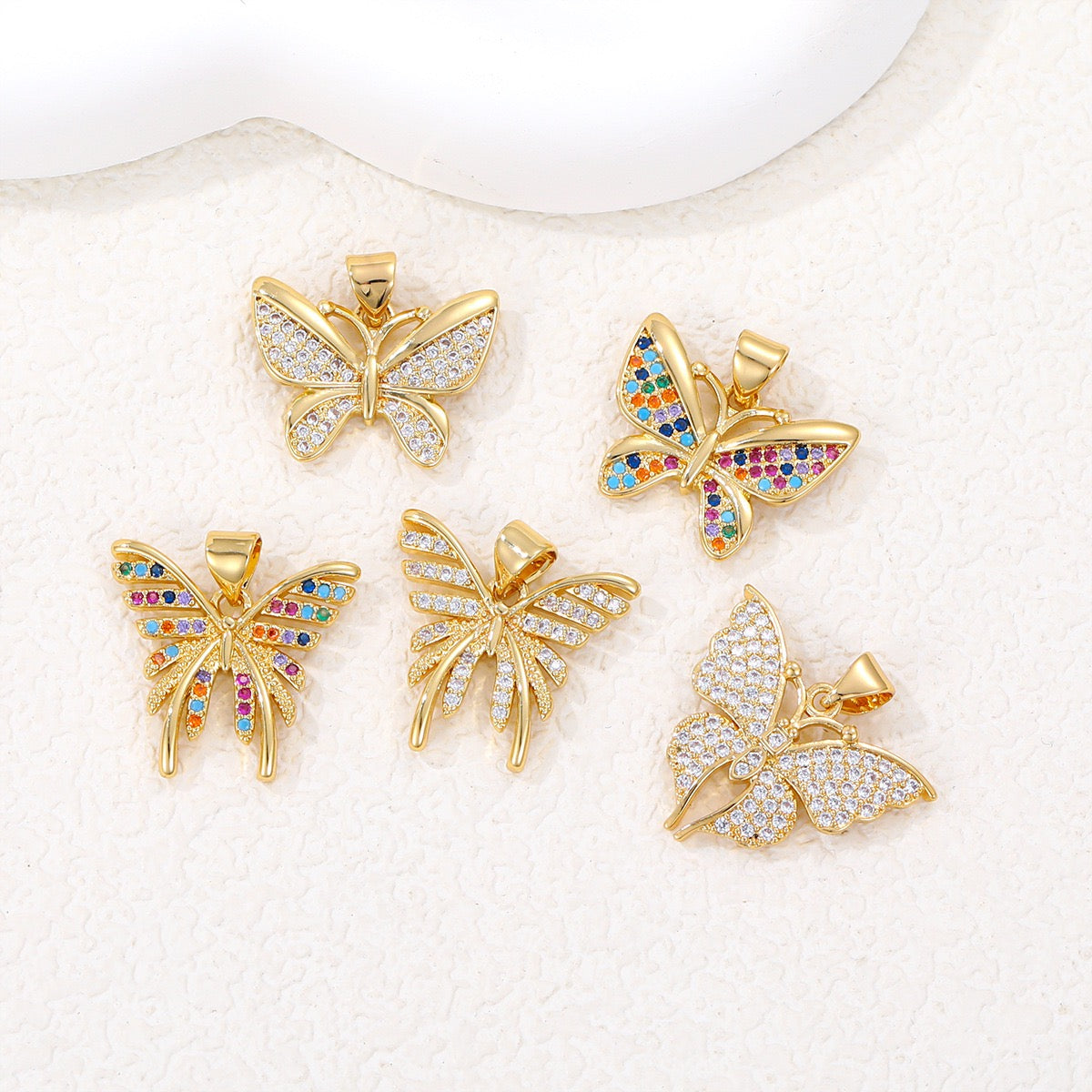 Everyday Butterfly Necklace - Petite 2cm Butterfly Pendant | Dual Color & Design Collection for Women