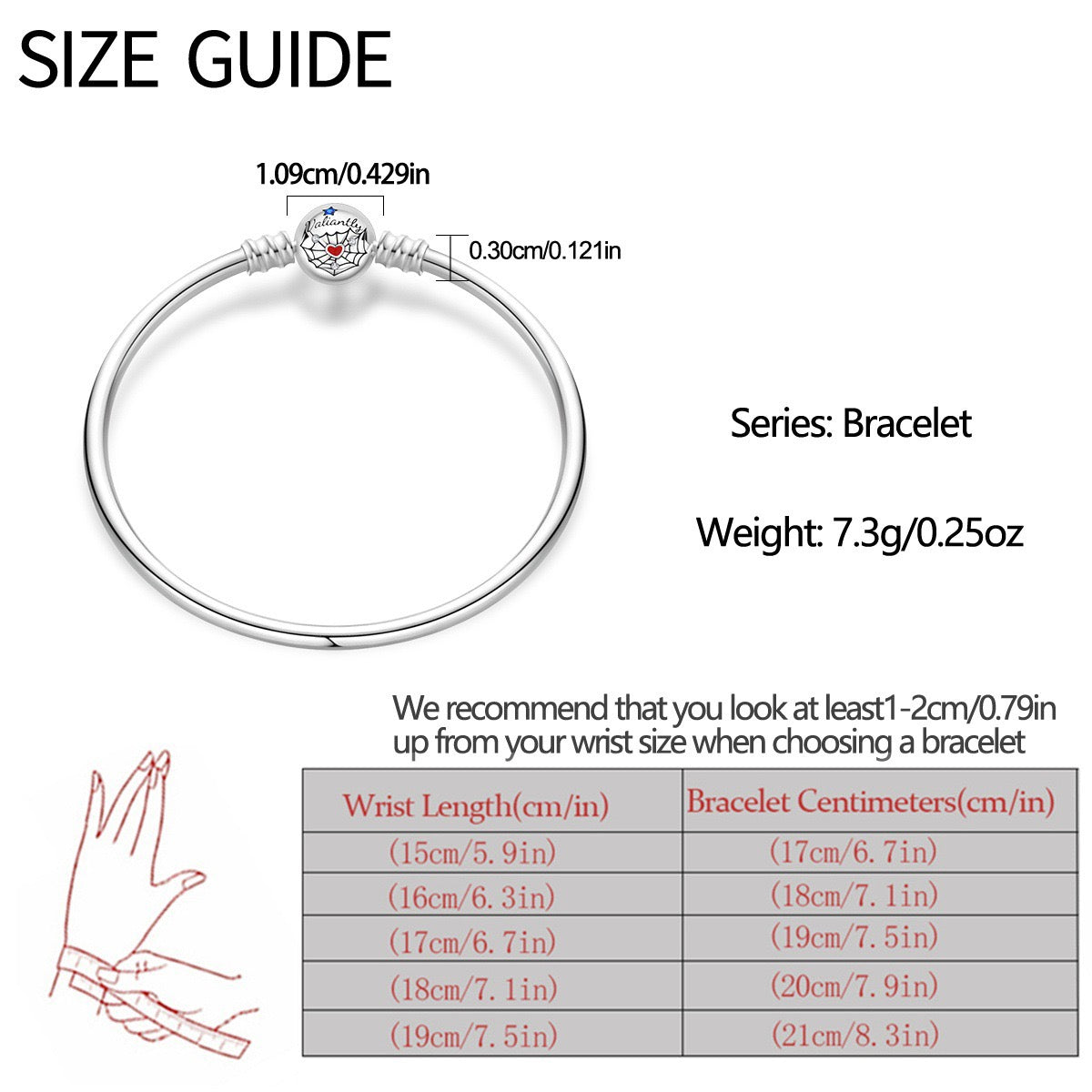 Minimalist Adjustable Chain Bracelet for Charms - Sterling Silver Plated