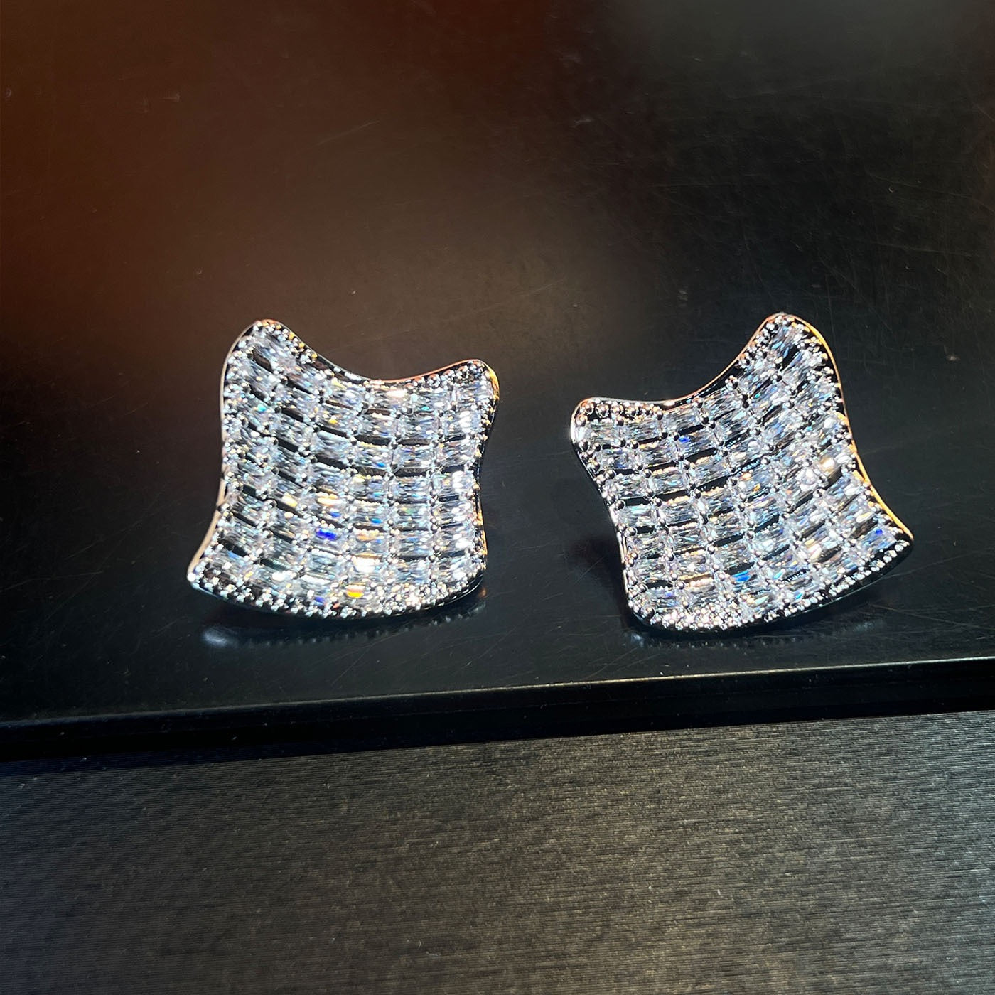 Starlight Prism Earrings – Oversized Sparkle Statement