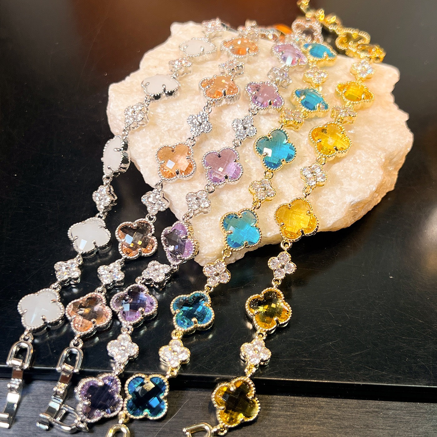 Summer Posy Bracelet – Stackable Crystal Jewelry