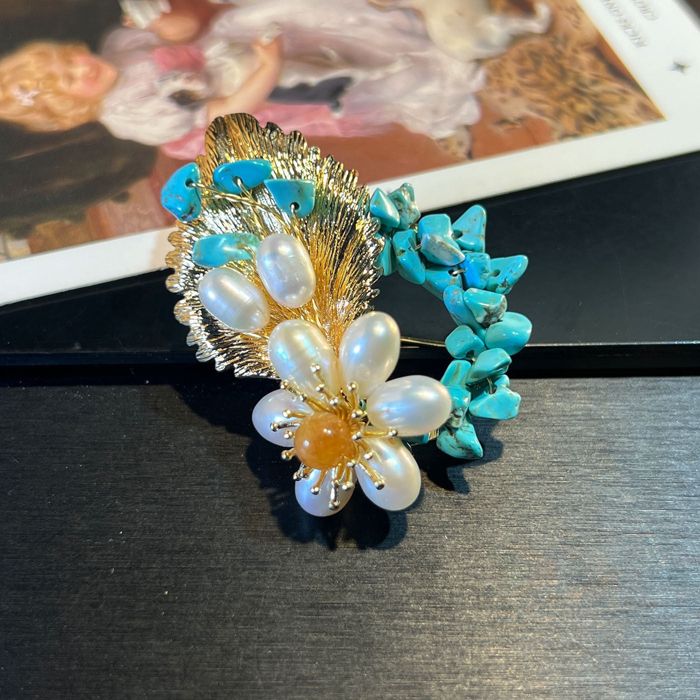 Baroque Opulence – Natural Turquoise & Pearl Jewelry Collection