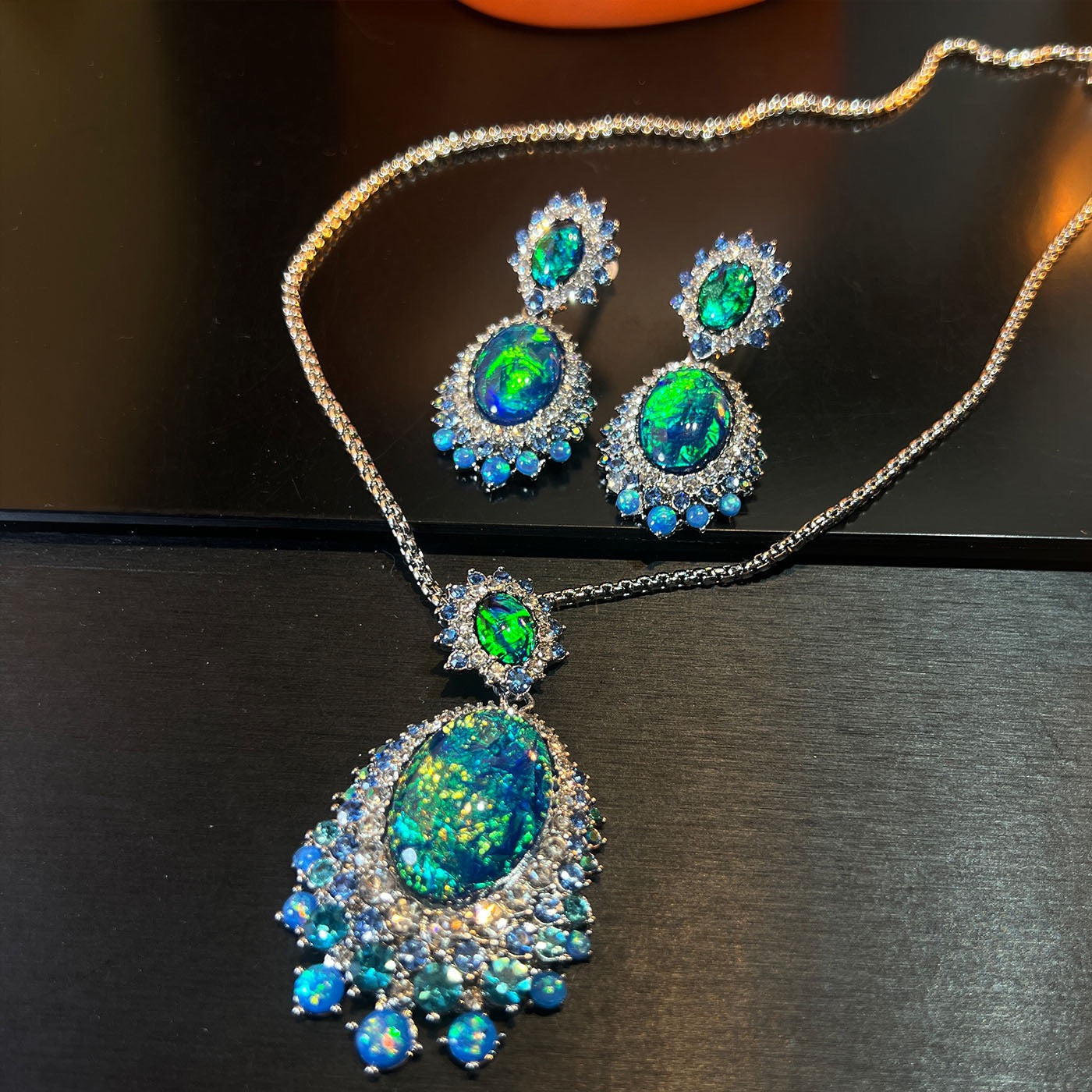 Aurora Opal Set – Iridescent Vintage Jewelry