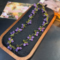 Forest Vintage Set – Natural Agate & Pearl Necklace & Bracelet | French Boho Style
