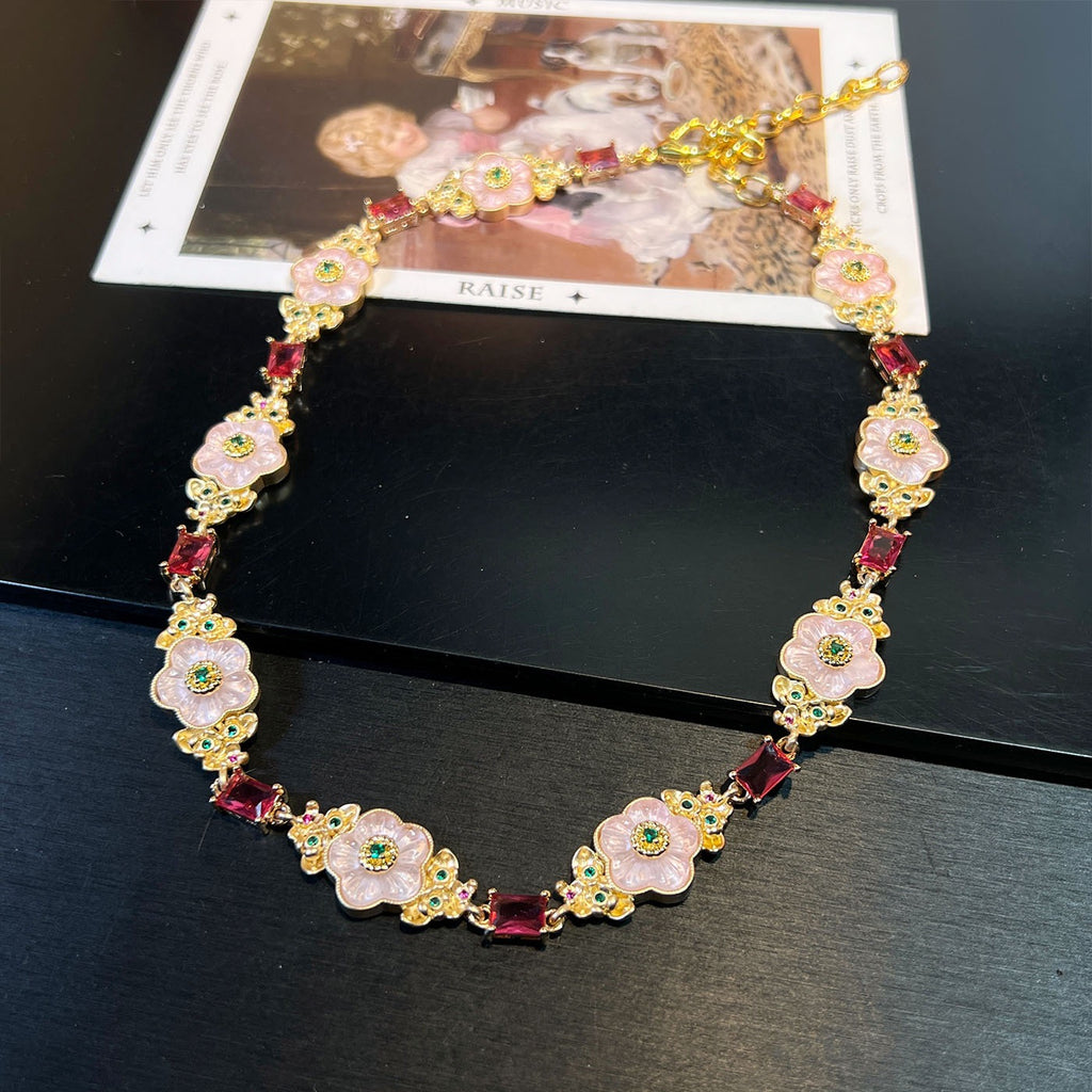 Vintage Floral Set – Necklace, Bracelet & Earrings